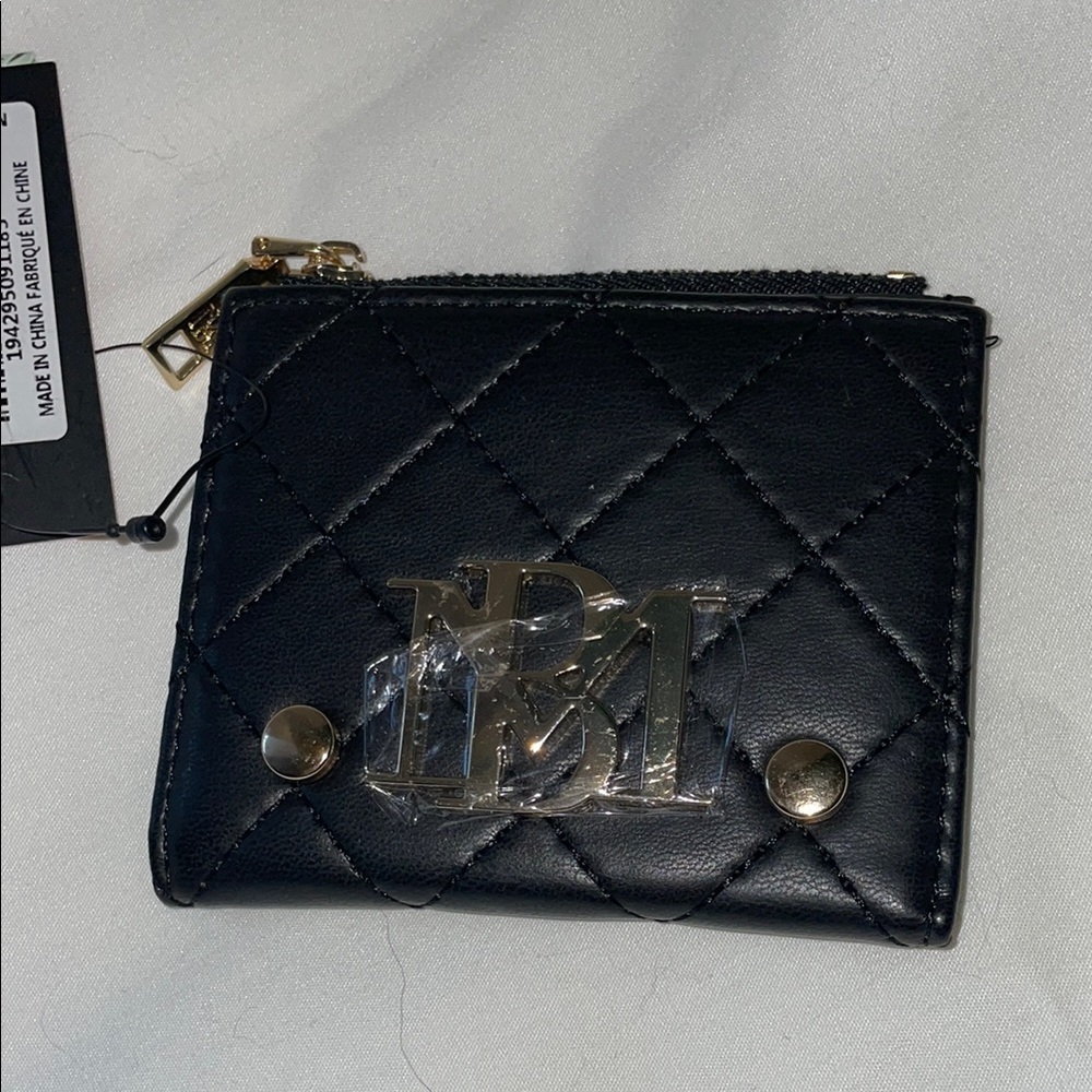 Badgley Mischka Black Quilted Wallet